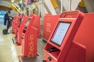An image of self-service kiosk machines.